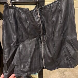 Free People Layla Leather Skirt M